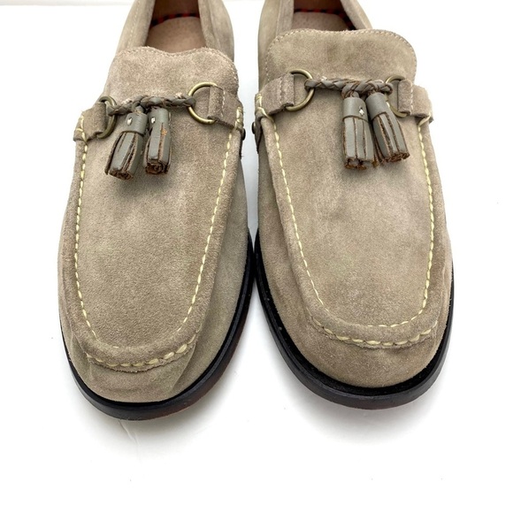 POLO Ralph Lauren Arscott Tassel Suede Fringe Classic Slip On Loafer Beige Sz 13 main image 10